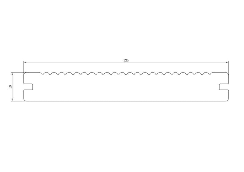 19mm x 135mm Solid WPC Decking | Composite Decking - Techwoodn