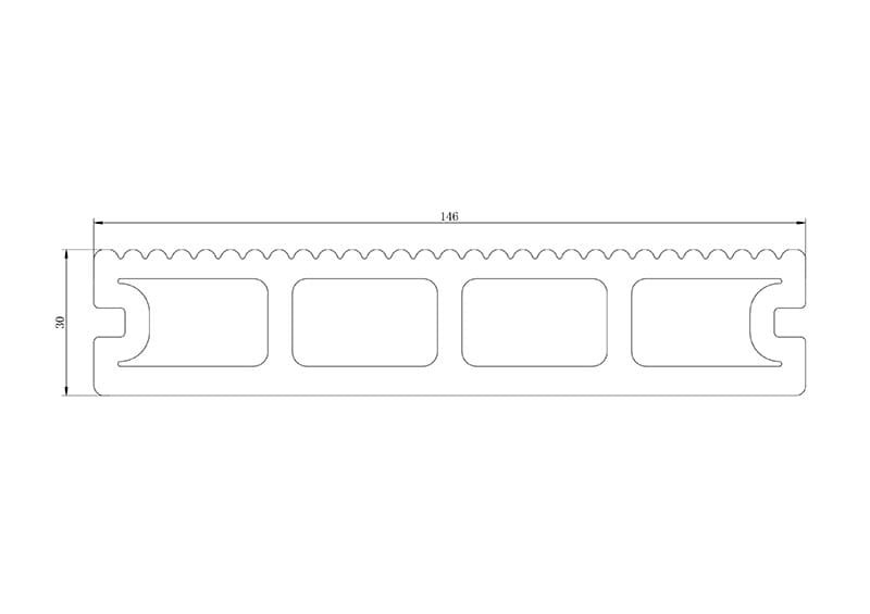 30mm x 145mm Hollow WPC Decking | Composite Decking - Techwoodn